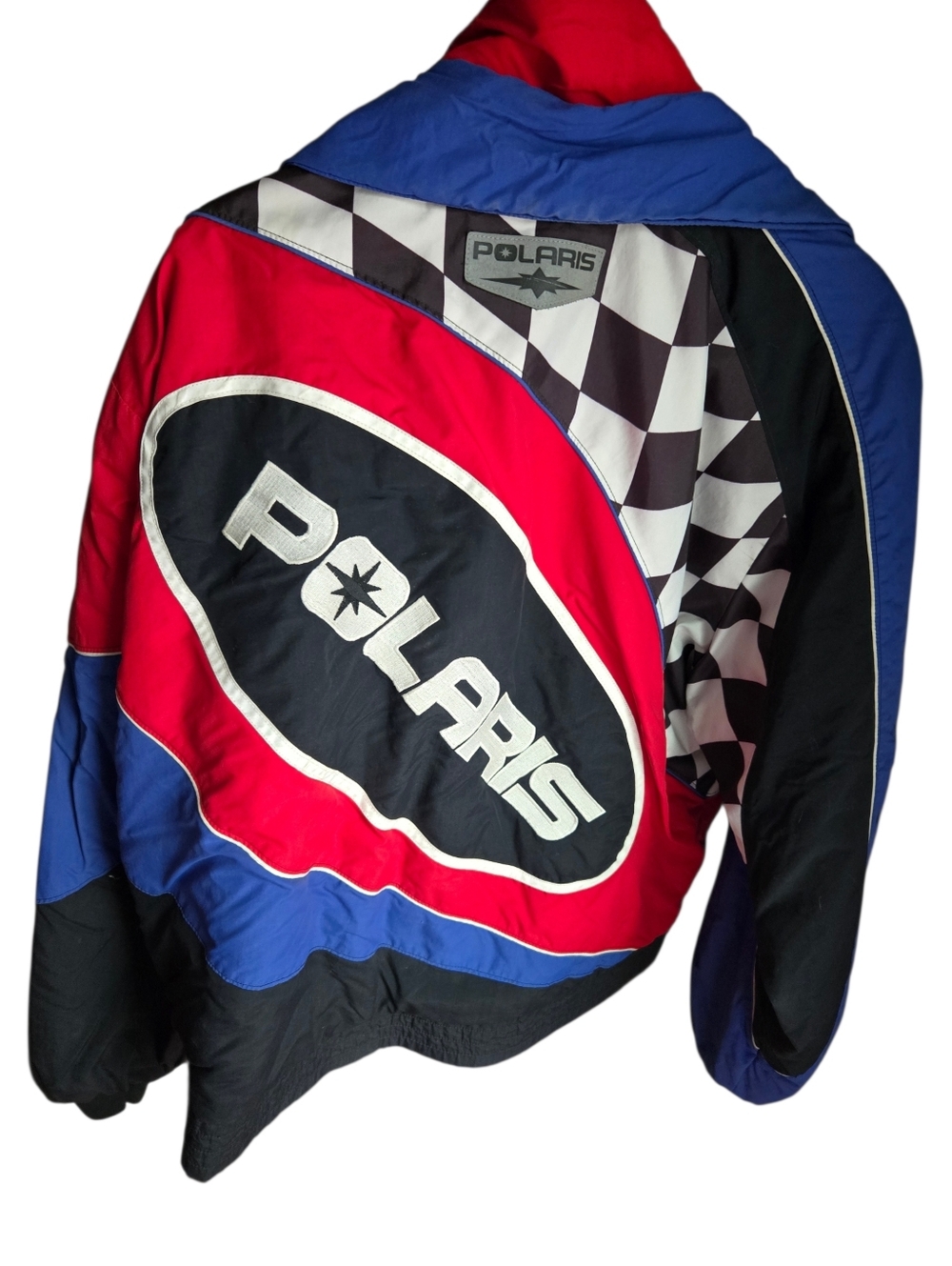 Men's Red & Blue Racing Jacket - Picture 3 of 4